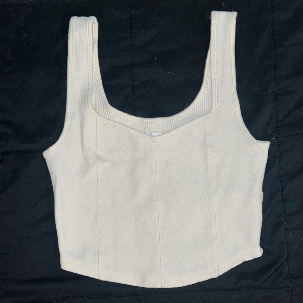 Cream Sleeveless Women's Top